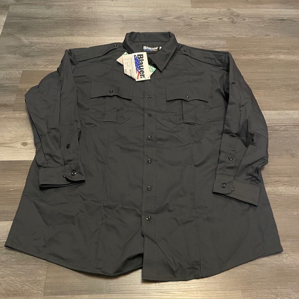 Blauer StreetGear 8703 Mens Dark Grey Long Sleeve Tactical Uniform Shirt 2XL NWT